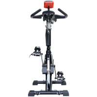 HOMCOM Cyclette Fitness Allenamento Aerobico Professionale con Volano Seduta e Manubrio Regolabili Acciaio 118 × 48 × 113cm(m-5)