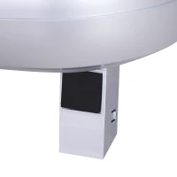 HOMCOM Pedana Vibrante Elettrica 5 Velocità Regolabile con Telecomando per Gambe da Casa in Acciaio e ABS 46 x 40.5 x 13.5 cm Nero(m-9)