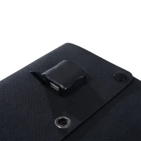 Outsunny - Caricabatteria Solare 10W Pieghevole con 3 Pannelli ad Alta efficienza 58 x 18.5cm Nero(m-8)