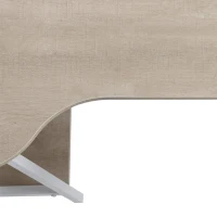 HOMCOM Scrivania da Ufficio in Legno con 2 Mensole, Design Moderno e Telaio in Metallo Bianco, 120x60x76cm(m-8)