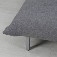 HOMCOM Poltrona Divano Chaise Lounge Letto Multifunzionale 2 in 1 Relax Tessuto di Lino 80×153×84cm(m-9)