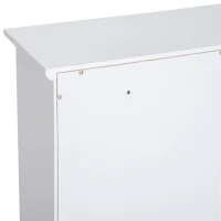 HOMCOM Armadietto Portaoggetti da Parete 3 Ripiani per Bagno e Cucina Legno 53.5x16x62.5cm Bianco(m-7)