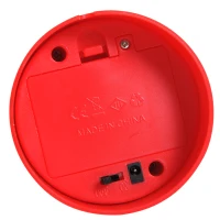 HOMCOM Candela Proiettore Natale LED con 4 Effetti Luce Intercambiabili Ф7x15cm Rosso(m-4)