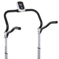 HOMCOM Tapis Roulant Meccanico (Non Elettrico) Con Monitor LCD a Batteria, Angolatura e Altezza Regolabili e Superficie di Corsa Antiscivolo(m-10)