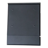 HOMCOM Cassetta Postale con Scomparto per Giornali, 2 Chiavi, Montaggio a Muro, in Acciaio, Grigio, 35x9.5x44.5cm(m-8)