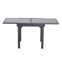 Outsunny Tavolo Allungabile per Casa e Giardino Nero 160x80x75cm(m-5)