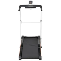 HOMCOM Tapis Roulant Meccanico, Pieghevole e Inclinabile con Schermo LED, Bianco e Nero(m-9)