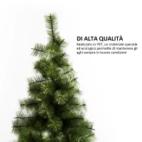 HOMCOM Albero di Natale Artificiale 180cm Folto con 383 Rami e Supporto in Ferro(m-5)
