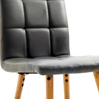 HOMCOM Set 2 Sedie Sala da Pranzo Moderne Imbottite, Legno 45×56×93cm Grigio(m-9)