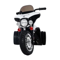 HOMCOM Mini Moto Triciclo Elettrico per Bambini con Luci e Musica, Velocità 2.5KM/h in PP Nero, 80 x 43 x 54.5cm(m-8)