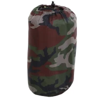 Outsunny Sacco a Pelo Singolo 210x75cm Impermeabile per Campeggio con Borsa da Viaggio, Temperatura: 15-20℃, Mimetico(m-4)