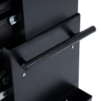 HOMCOM Carrello da Officina Professionale Porta Attrezzi con Cassettiera 61.5 x 33 x 113cm Nero(m-7)