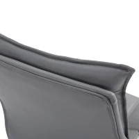 Vinsetto Poltrona Sedia da Ufficio Design Moderno Altezza Regolabile Imbottita, Pelle PU Cotone PP, Grigio, 64 x 57 x 91-101 cm(m-8)