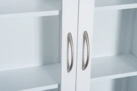 HOMCOM Armadietto Portaoggetti da Parete 3 Ripiani per Bagno e Cucina Legno 53.5x16x62.5cm Bianco(m-5)