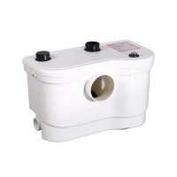 HOMCOM - Trituratore Pompa di Scarico 800W per WC, Lavabo, Bidet, Doccia in PP 43 x 23 x 26cm Bianco(m-2)