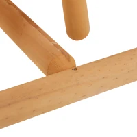 Outsunny Tavolino da Giardino da Caffè per Esterno Rotondo Antimuffa e Antimacchia Facile da Montare in Legno Resistente Ф63.5x45cm(m-9)