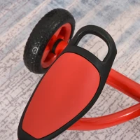 HOMCOM Triciclo per Bambini 3-6 Anni (Max. 25 kg) Rosso e Nero con Pedali e Sellino Regolabile, 73 x 48 x 56 cm(m-9)