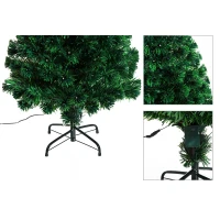 HOMCOM Albero di Natale Artificiale 130 Rami in PVC con Luci LED Φ62 x 120cm Verde(m-8)