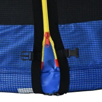 Homcom Trampolino Elastico con Rete Sicurezza e Pali Imbottiti per Adulti e Bambini Φ244 x 205 cm(m-10)