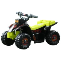 Qaba Quad moto elettrica per bambini, nero e giallo(m-1)
