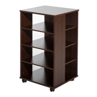 HOMCOM Mobiletto Multiuso Salvaspazio con Rotelle a 4 Ripiani 50 x 47.5 x 84cm(m-7)