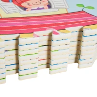 Homcom Tappeto Puzzle per Bambini Disegno Fantasia 8 Tessere 61.5x61.5cm(m-8)