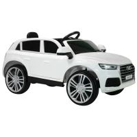 HOMCOM Macchina Elettrica per Bambini con Telecomando Modello AUDI Q5 12V Musica Luci e Suoni 116 × 75 × 56cm Bianco(m-4)
