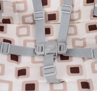 Outsunny - Seggiolone per Bimbi Multifunzione 3 in 1 Tavolino Sedia da Dondolo Caffè 59 x 59 x 103 cm(m-4)