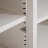 HOMCOM Mobile Porta TV Moderno da Soggiorno Salotto Camera in Metallo con 2 Ante Bianco 100.5x40.5x48.5cm(m-9)