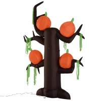 Homcom Gonfiabile per Halloween a Forma di Albero Infestato con Fantasmi e Zucche con Luci a Led 240cm(m-4)