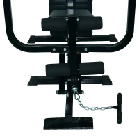 HOMCOM Stazione Multifunzione Professionale per Allenamento Upper & Lower Body, in Acciaio e PVC, Nero, 156x113x205cm(m-9)