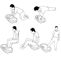Outsunny - Piattaforma vibrante Pedana vibrante Fitness Massaggio Home trainer(m-8)