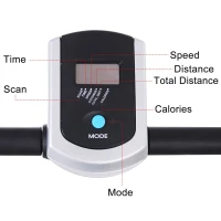 HOMCOM Tapis Roulant Meccanico (Non Elettrico) Con Monitor LCD a Batteria, Angolatura e Altezza Regolabili e Superficie di Corsa Antiscivolo(m-8)