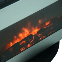 HOMCOM Caminetto Elettrico a Parete o FreeStanding con Fiamma di LED 90 x 9.5 x 56cm(m-10)