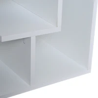 Homcom Mobiletto Libreria a 3 livelli in Legno Bianco 45x40x55cm(m-6)