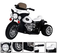 HOMCOM Mini Moto Triciclo Elettrico per Bambini con Luci e Musica, Velocità 2.5KM/h in PP Nero, 80 x 43 x 54.5cm(m-5)