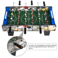 HOMCOM Mini Calcio Balilla per Bambini in Legno MDF 69x37x24cm(m-8)