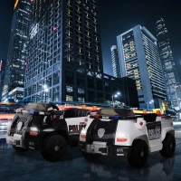 HOMCOM Macchina Elettrica della Polizia Giocattolo per Bambini con Cintura di Sicurezza e anche Telecomando Realistica e con Musica L106.5*W66*H52.6cm(m-2)