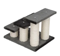 PawHut Scala per Gatti Struttura in Sisal 45 × 35 × 34cm Grigio Scuro(m-6)