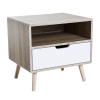 HOMCOM Comodino di Design Moderno Camera da Letto Legno 50 × 40 × 47cm(m-5)