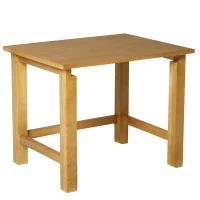 HOMCOM Set 3 Tavolini con Diverse Misure Impilabili Tavolini da Caffè, Tavolini d'Appoggio per Soggiorno, Giardino, Balcone Legno di Quercia di Elevata Qualità(m-7)