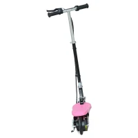 HOMCOM Monopattino Scooter Elettrico per Bambini con Struttura in Metallo Pieghevole 81.5 x 37 x 96cm, Rosa(m-6)