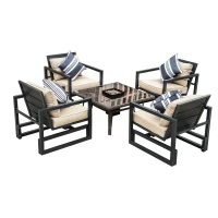 Outsunny - Set di Mobili da Giardino Poltrone Elegante di Alta Qualità(m-5)