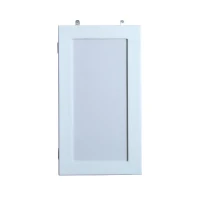 HomCom Armadio Portagioie con Specchiera da Parete in Legno, Bianco, 31x56x8.5cm(m-4)