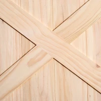 HOMCOM - Porta Scorrevole in Legno in Stile Country, 213 x 96.5 x 3.5cm, Colore: Naturale(m-9)