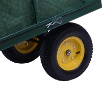 Outsunny  Carretto Carrello a Mano da Trasporto in Acciaio 120x57x84cm(m-10)