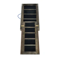 PawHut Rampa Pieghevole per Cani Animali per Auto Macchina in Legno Massello con Rivestimento Antiscivolo, 165 x 43 x 4.8cm(m-7)