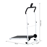 Homcom Tapis Roulant Magnetico Pieghevole per Fitness Allenamento a Casa in Acciaio 52×92×110-130cm(m-3)