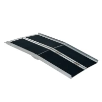 HomCom Rampa per Sedia a Rotelle in Alluminio Ripiegabile a Valigia,  61x36x16cm(m-6)