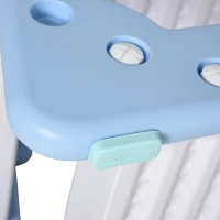 HOMCOM Grande Lavagnetta Magnetica per Bambini con Sedia, Lettere, Numeri, Pennarelli e Accessori per Studiare, Bianca(m-8)